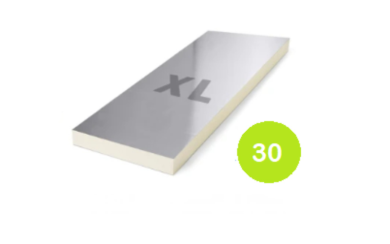 PIR 30mm 2-zijdig Aluminium 2400 x 1200 x 30mm Rd:1.36 (=2,88 m²)