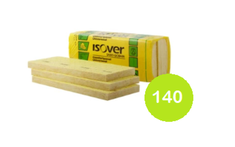 ISOVER Comfortpanel glaswol 140mm isolatieplaat 1500x600x140 Rd:4.10 3pl/pak (=2,70m²)