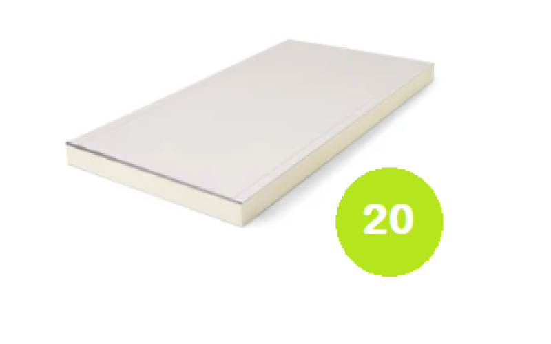 PIR + Gips AK 1200x600x20+12,5mm Rd:0.91 (=0,72 m²)