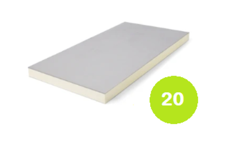 PIR + Gips RK 1200x600x20+9,5mm Rd:0.91 (=0,72 m²)