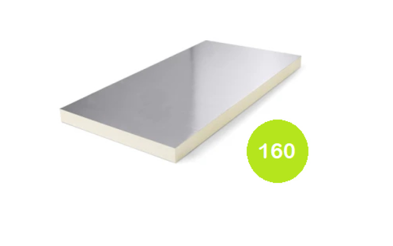 Bauder PIR 2-zijdig Aluminium 1200x600x160mm Rd:7.27 3pl/pak (=2,16 m²)