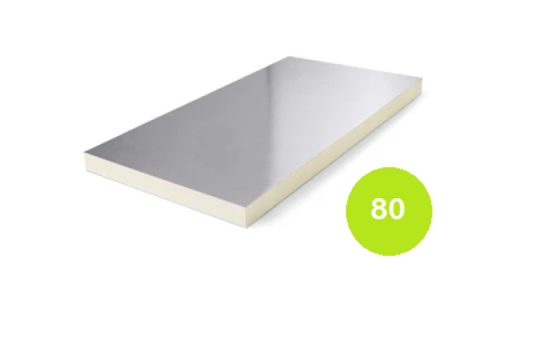 Efyos PIR 2-zijdig Aluminium 1200x600x80mm Rd:3.64 6pl/pak (=4,32 m²)